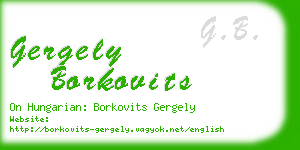 gergely borkovits business card